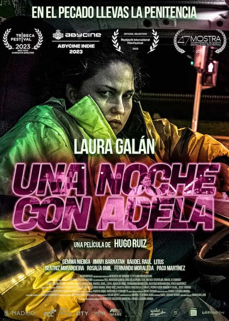Cartel película "UNA NOCHE CON ADELA" Ana Ros. Jefa de prensa y consultora de comunicación especializada en el cine español e iberoamericano.