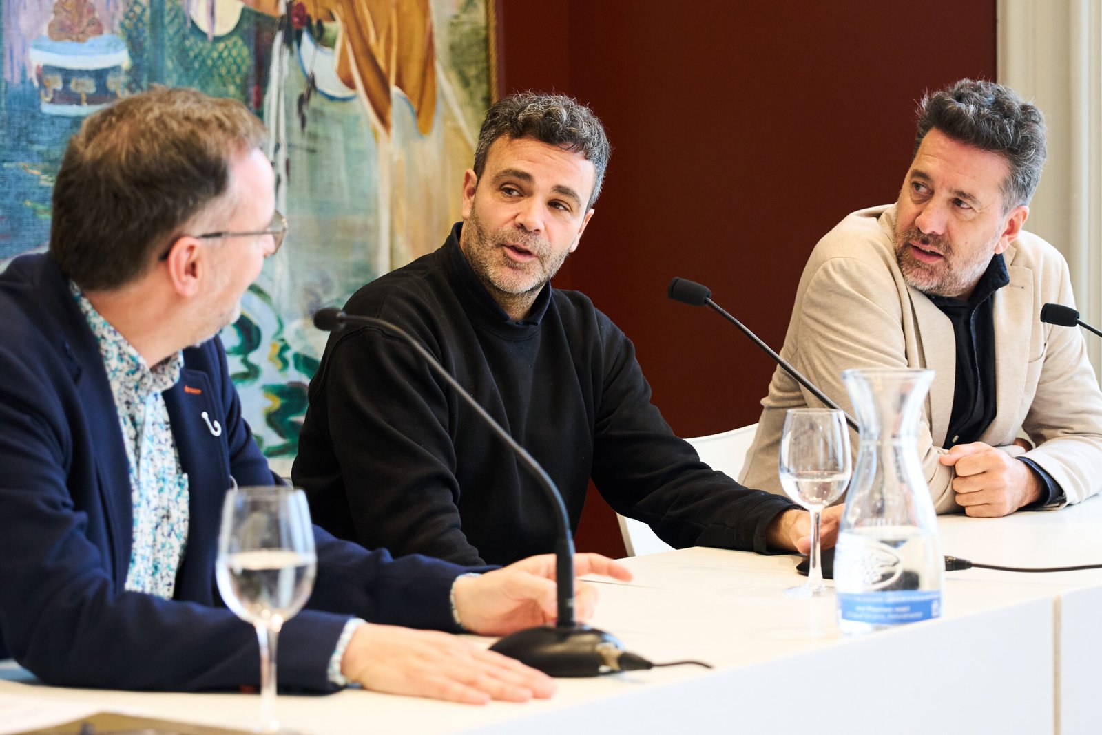 Rueda de prensa. Natxo Leuza y Jokin Pascual. Foto: Floro Azqueta